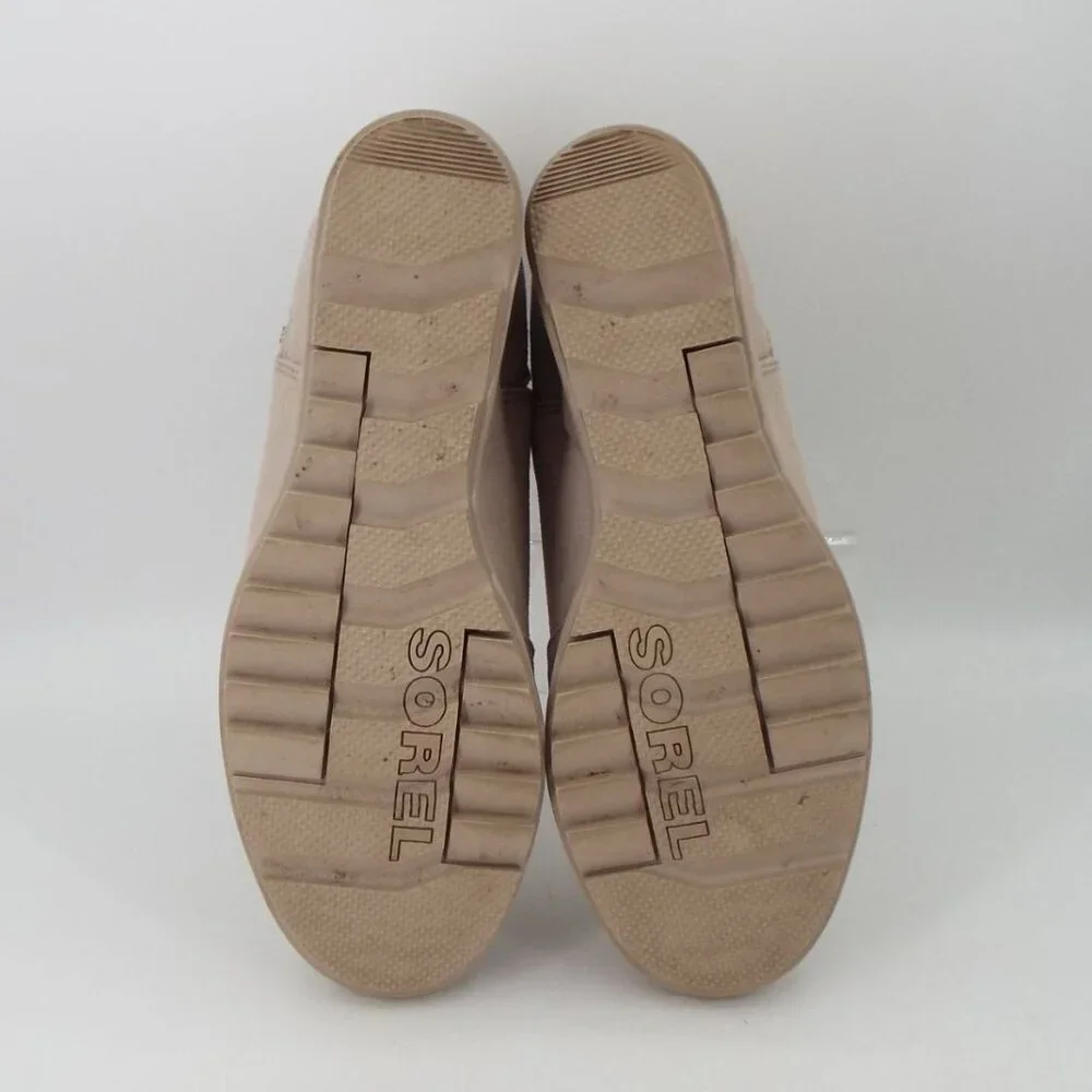 Sorel Evie II Zip Waterproof Suede Wedge Ankle Boots Size 9.5